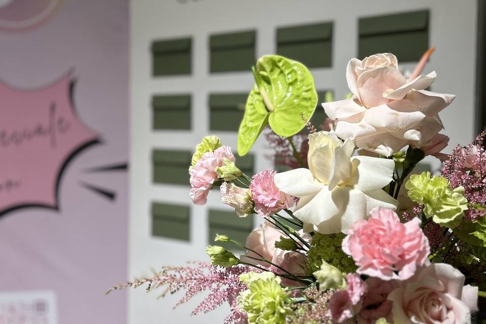 Romantique rose et vert