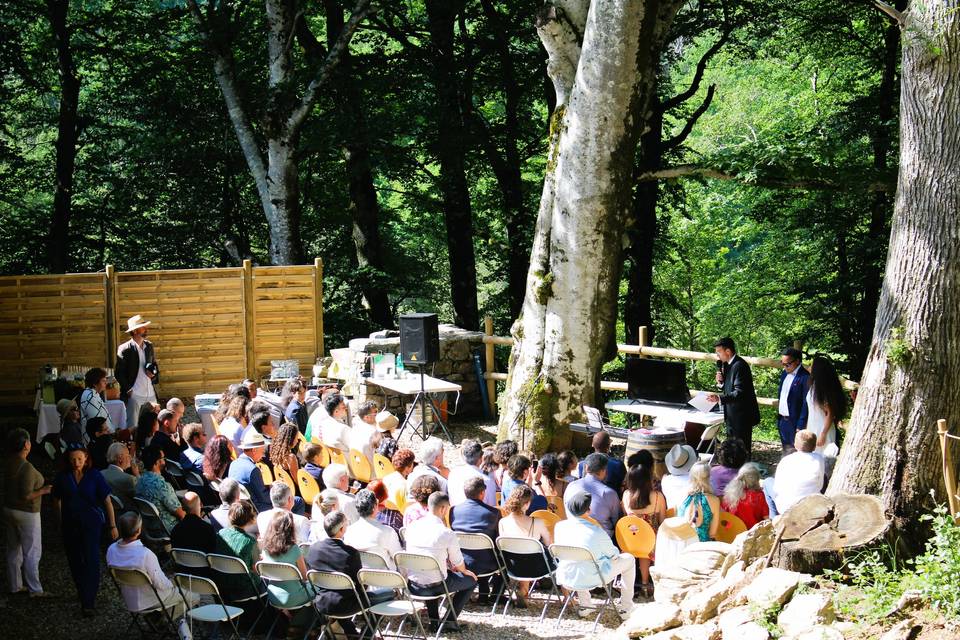 Cérémonie terrasse salle