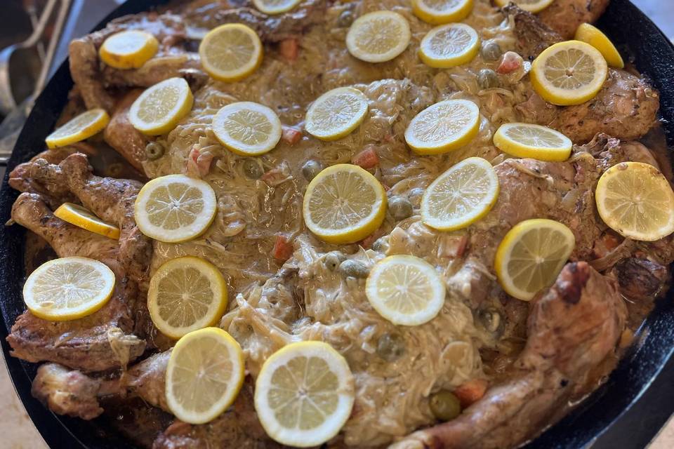 Poulet yassa version géante