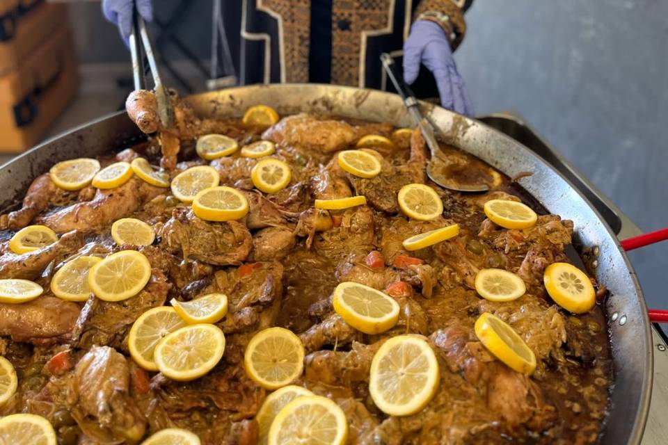 événement buffet poulet yassa