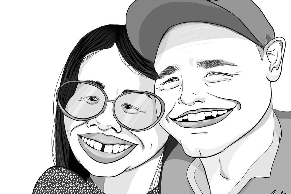 Caricature de couple