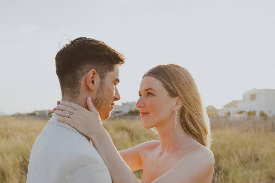 Mariage au coucher de soleil