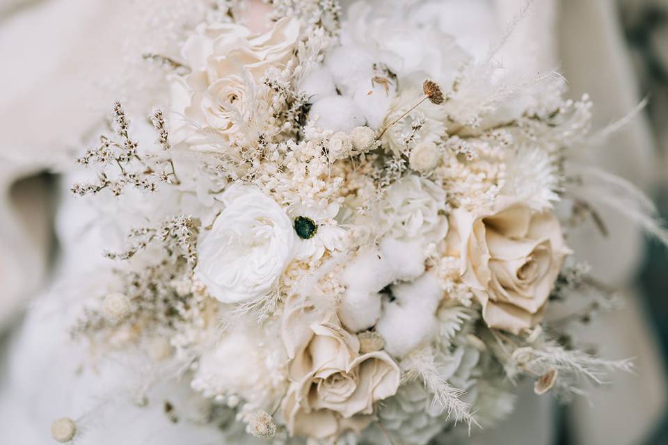 Bouquet en fleurs stabilisées