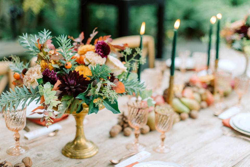 Décoration de table automne