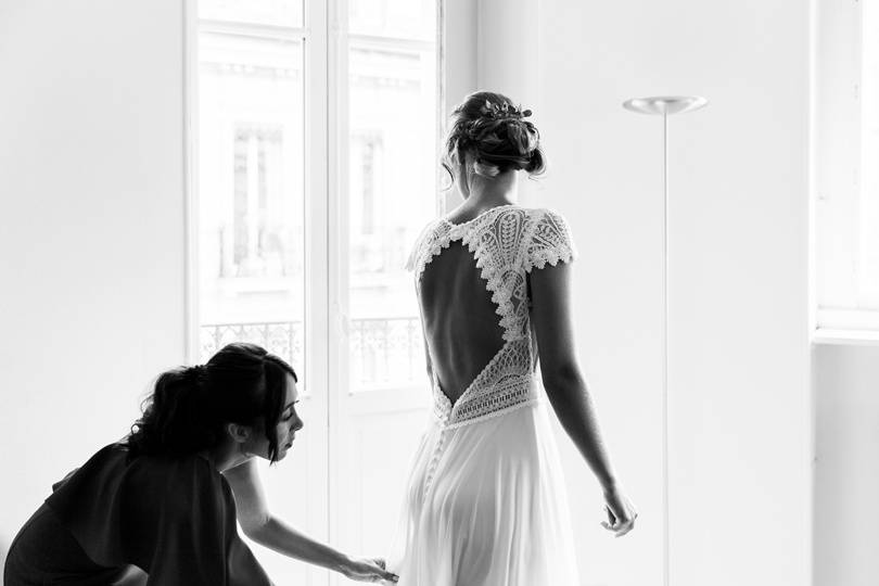 Robe préparatif Mariée NB