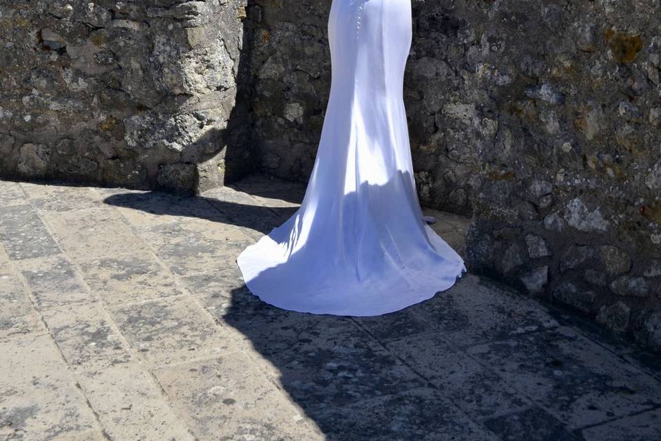 Robe fourreau et top dentelle