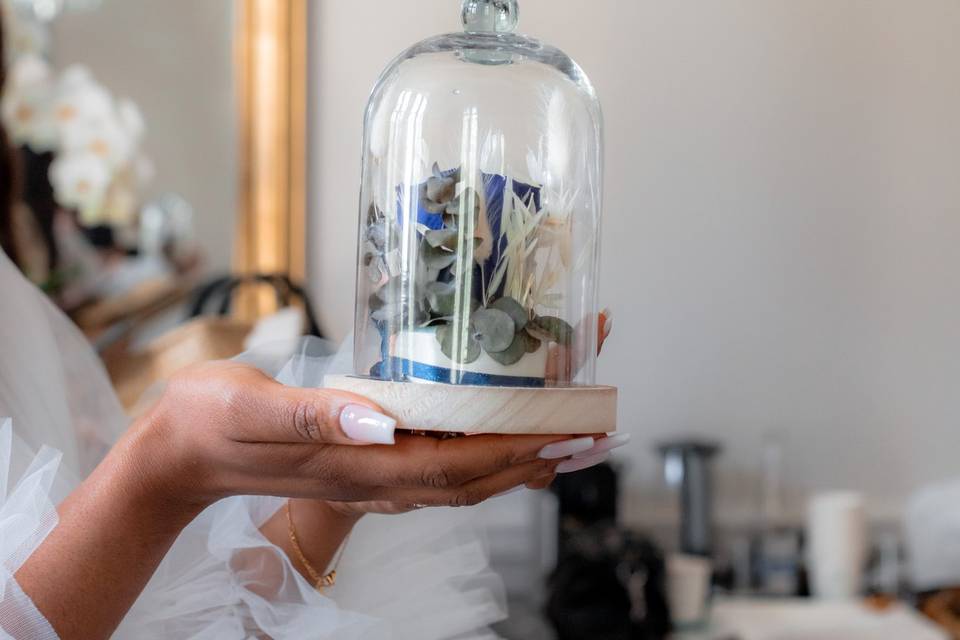 Cloche en fleurs éternelles