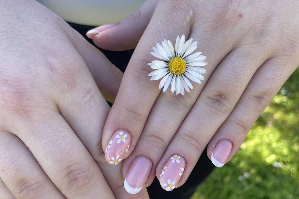 French en gel avec Nail art