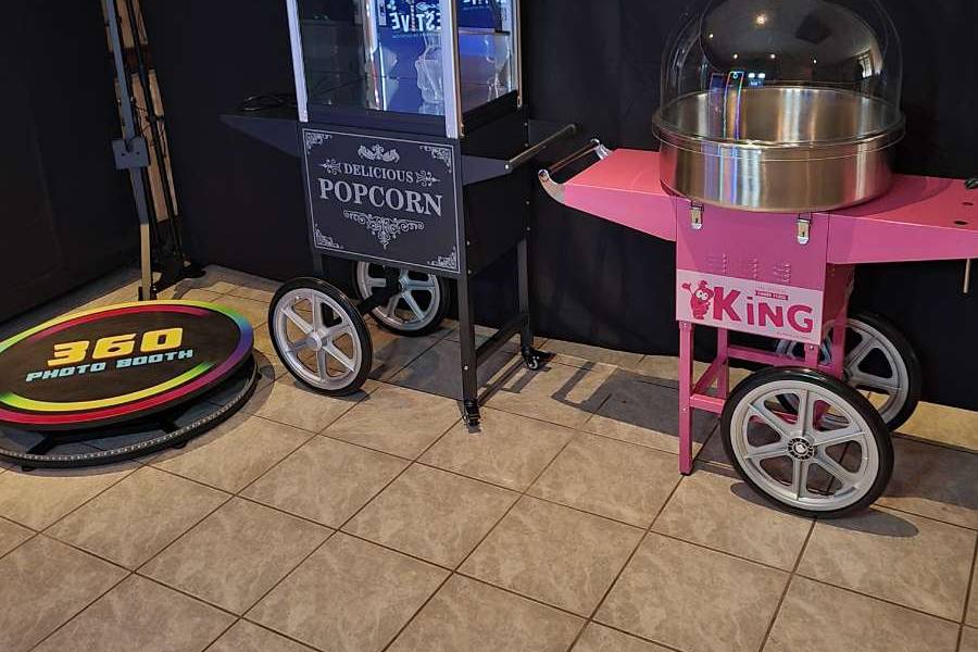 Machine popcorn, barbe à papa