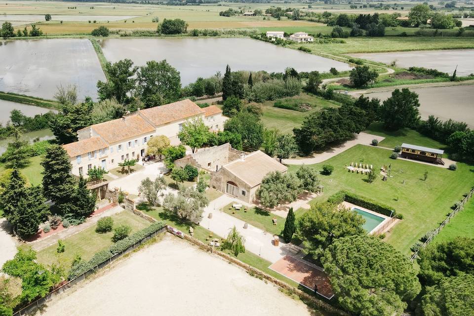 Vue aérienne du domaine