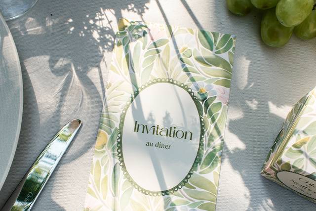 Carton invitation dîner