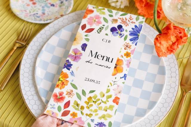 Menu fleuri