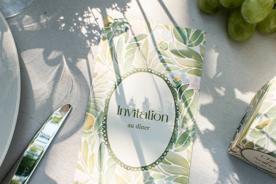 Carton invitation dîner