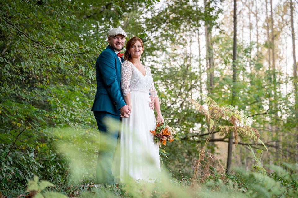 Couple trash the dress