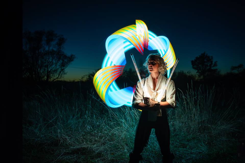 Spectacle lumineux Visual Poi