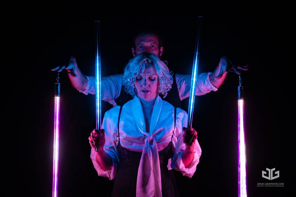 Spectacle lumineux Visual Poi
