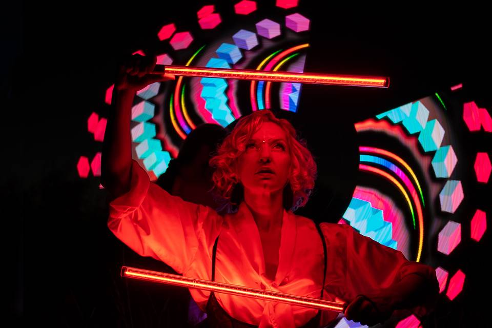 Spectacle lumineux Visual Poi
