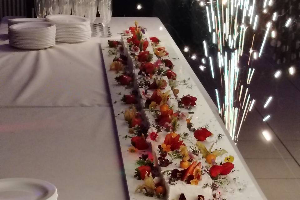 Fraisier et fleurs