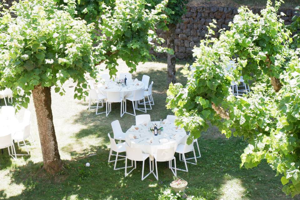 La terrasse décorée