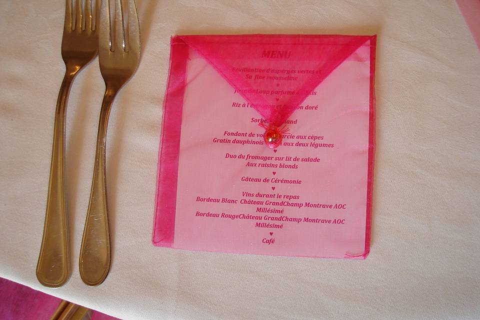 Pochette menu