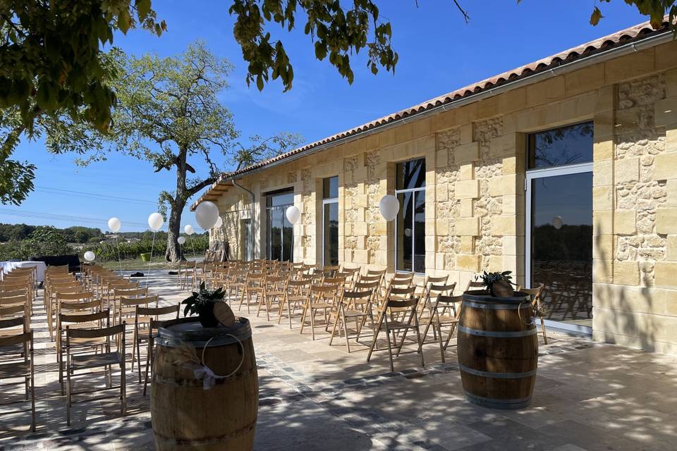 Terrasse et cérémonie