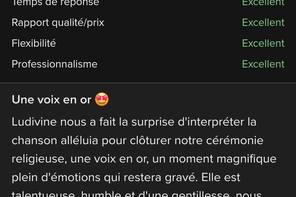 Avis Mariage été 2025