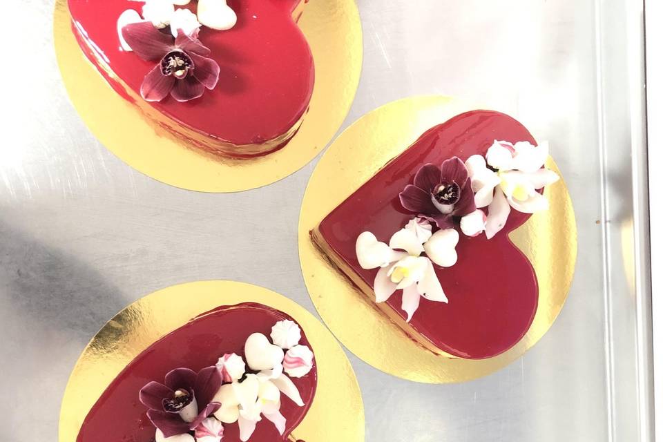 Entremets individuels coeurs