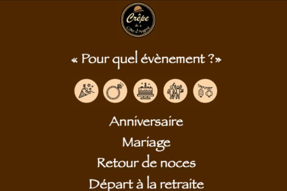 Pour quel événement ?