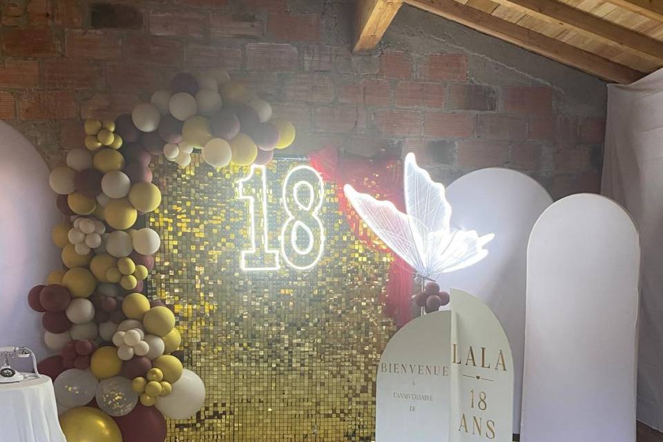 Arche a ballon + deco anniv