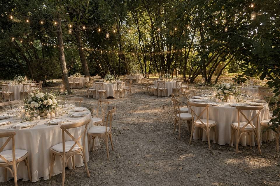 Dîner sous le bois