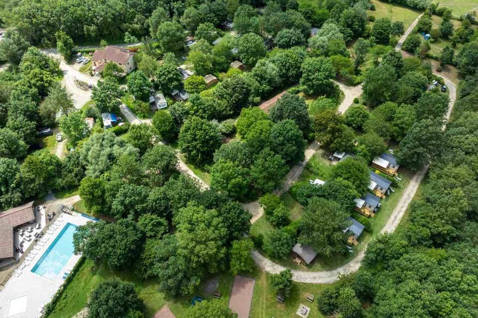 Vue du ciel du camping