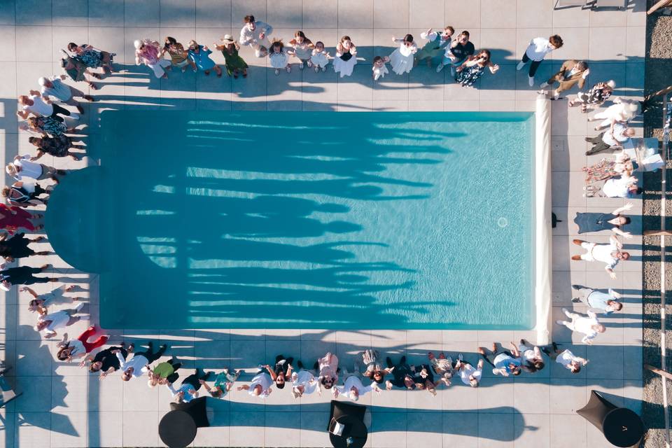 Photo de groupe en drone
