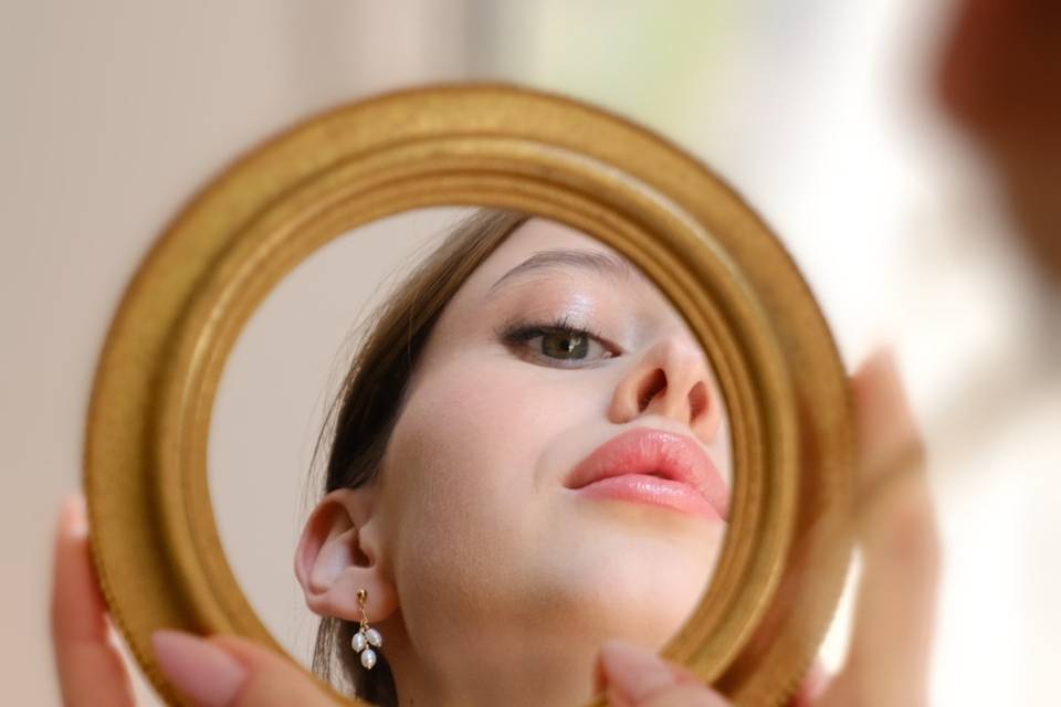 Boucles d'oreilles dorées perles