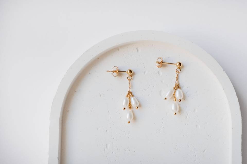 Gold filed boucles d'oreille