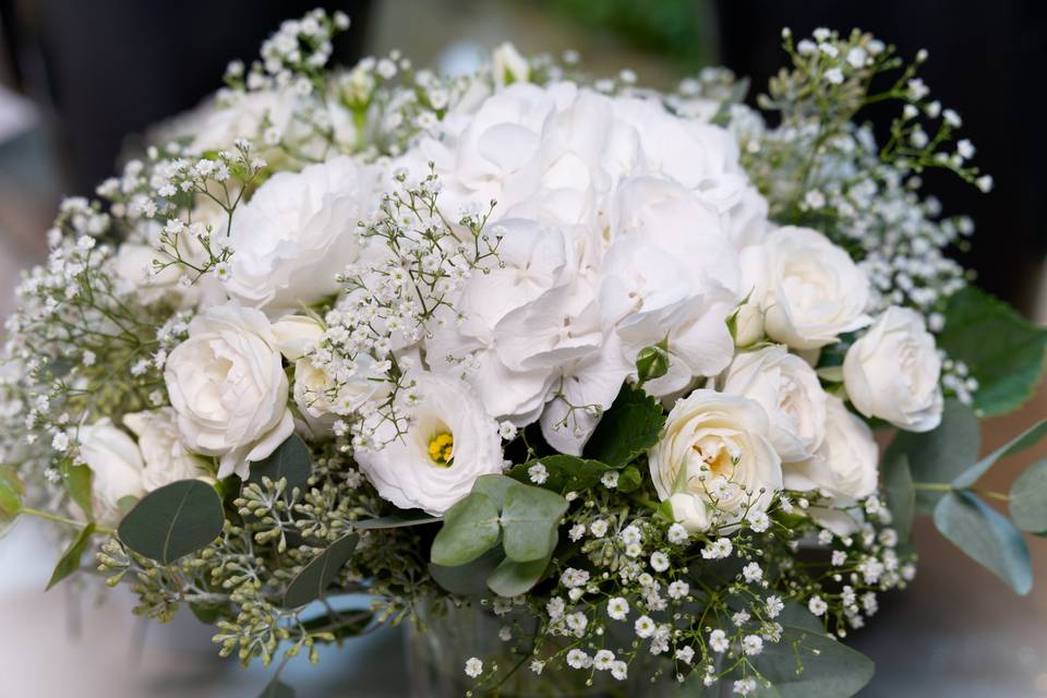 Bouquet rond blanc