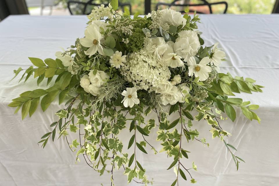 Table d'honneur blanc et vert