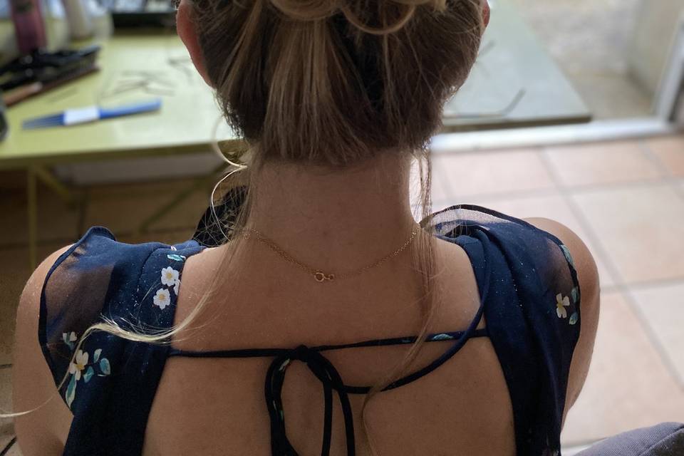 Coiffure bohème avec tresse