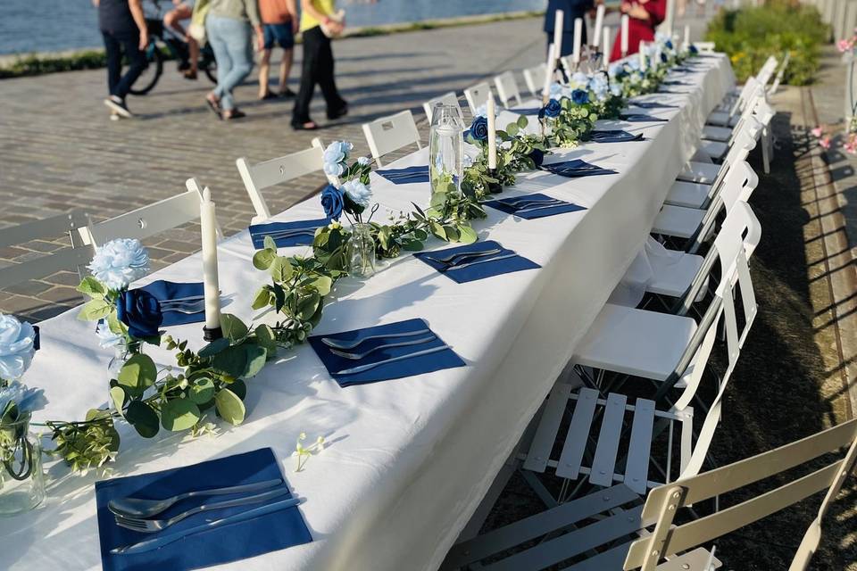 Mariage en bord de quai