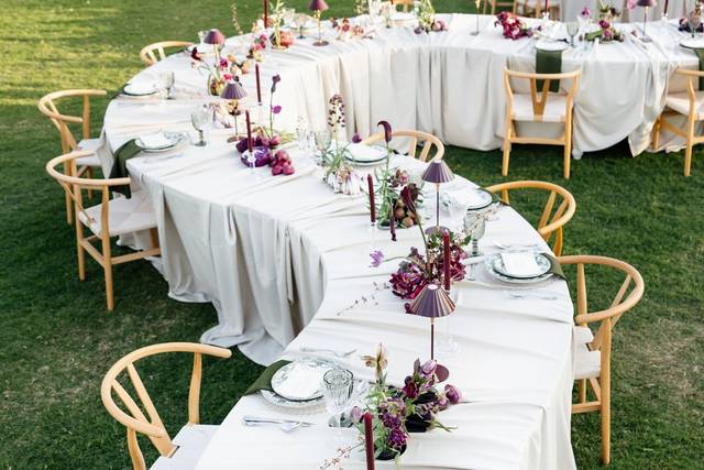 Dîner de mariage romantique