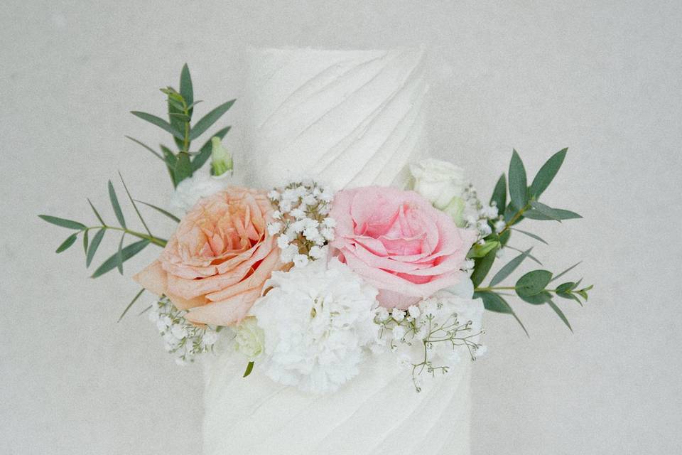 Gâteau de floral texturé