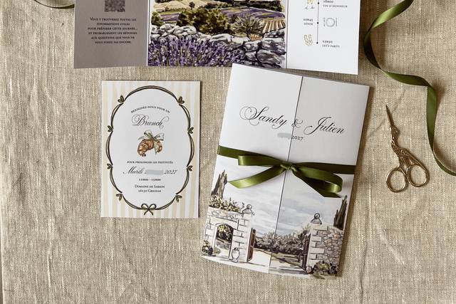 Faire-part de mariage Provence