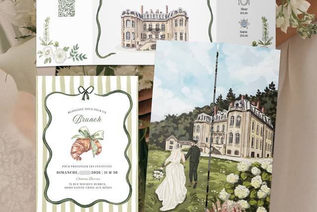 Faire-part mariage F&E