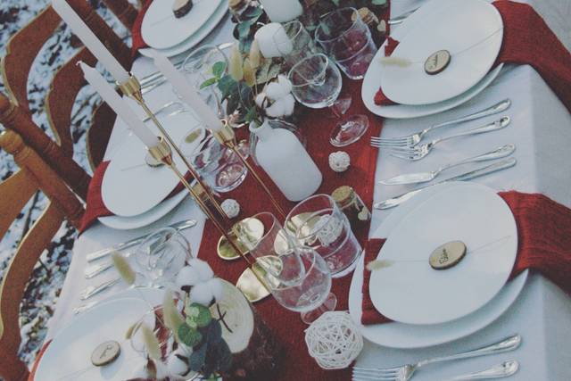 Table mariage en hiver