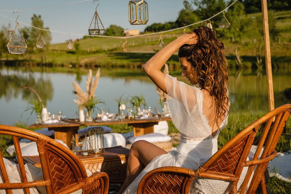 Pause de la mariée