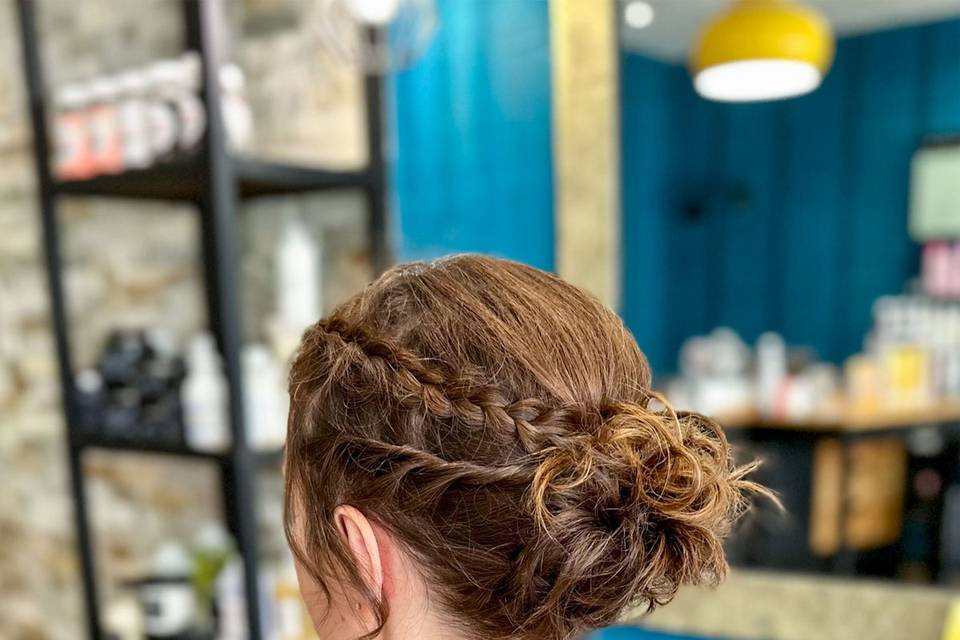 Chignon base carré