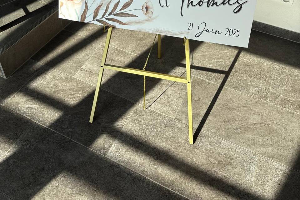 Panneau bienvenue personnalisé