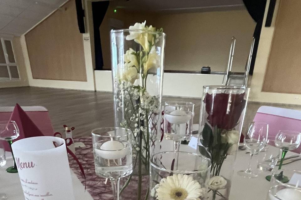 Centre de table fleuri