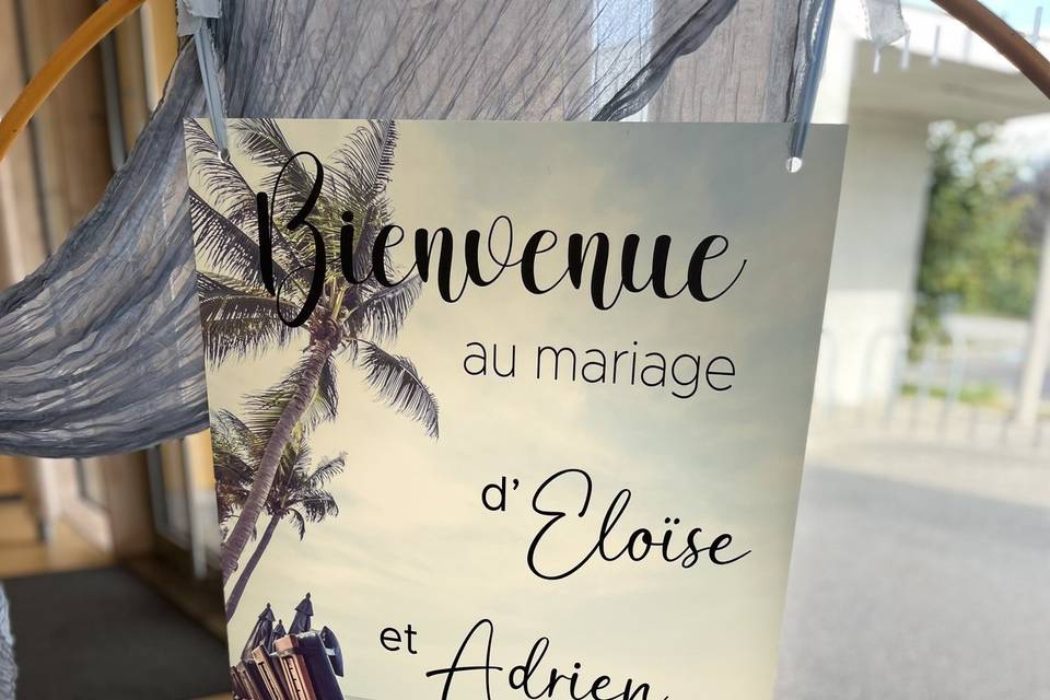 Panneau bienvenue
