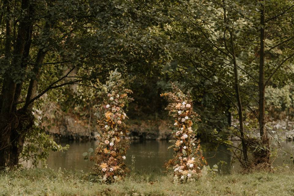 Arche de mariage d'automne