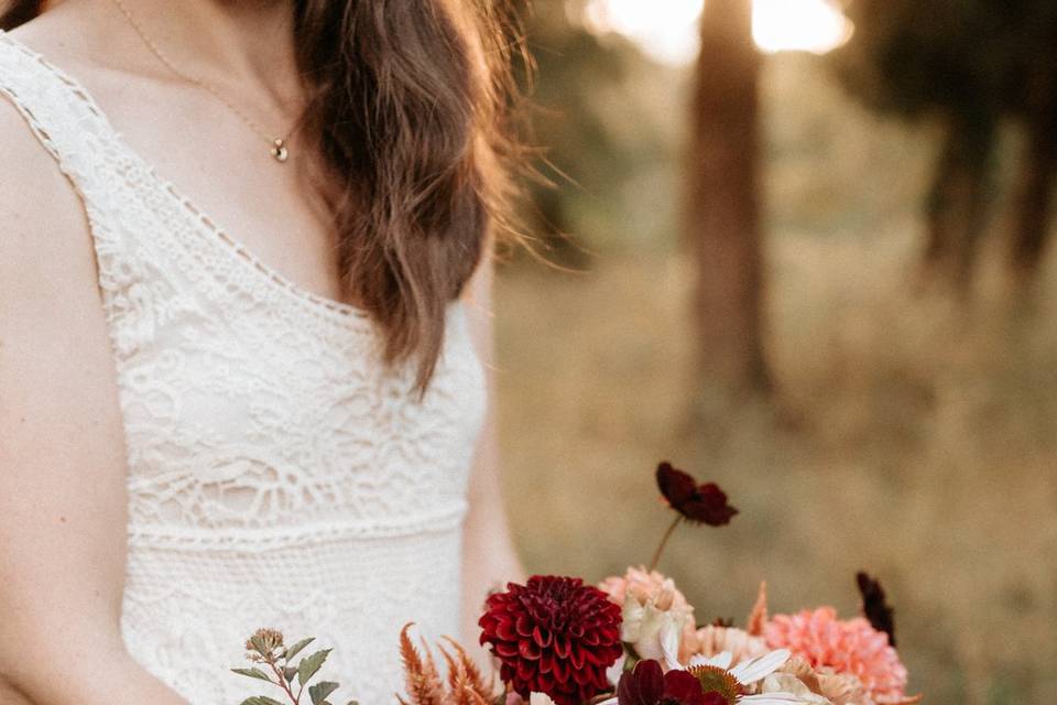 Bouquet de mariée bohème